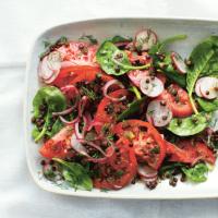 Tomato & puy lentil salad